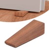 Door Stoppers 4 Pcs Dark Brown Triangle Door Stopper Wooden