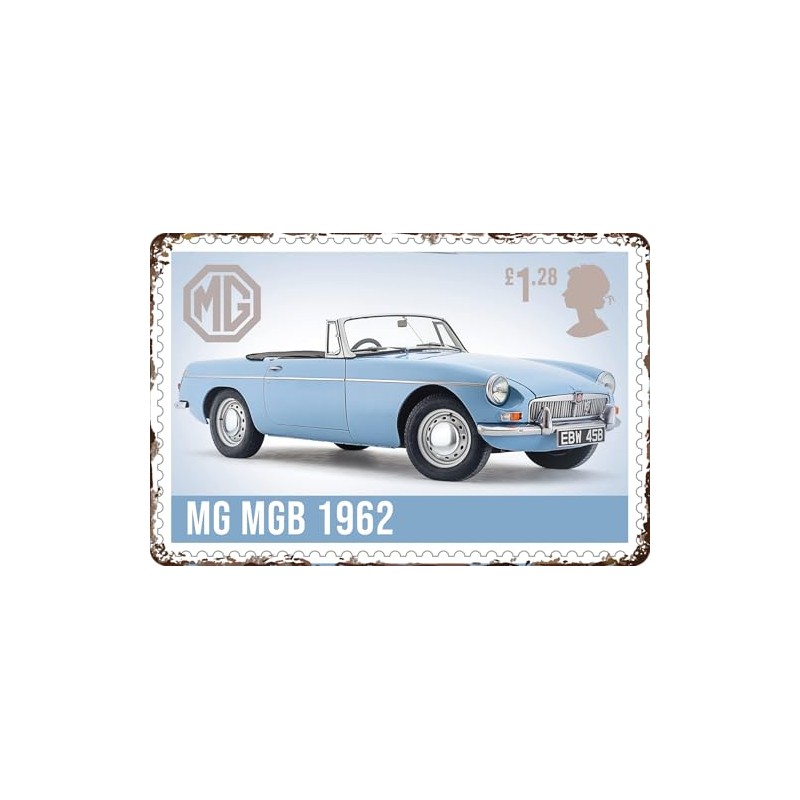 LUCKYLINDE Retro Tin Sign Suitable for MG Oldtimer Fans and