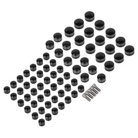 Unbranded CNC Black Cut Engine Toppers Bolt Cap Cover For Harley Electra Glide FLHT FLHTC