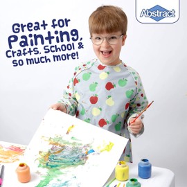 Abstract Kids Painting Apron - Toddler Art Smock - Waterproof Long Sleeve with 2 Pockets - Smocks for Kids for Painting and Eating (6 Months - 10 Years)