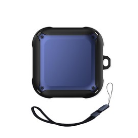 Compatible with Beats Fit Pro True Wireless Noise Cancelling Earphones,Soft TPU Full Body Shockproof Protective Cover with Lanyard,Blue.