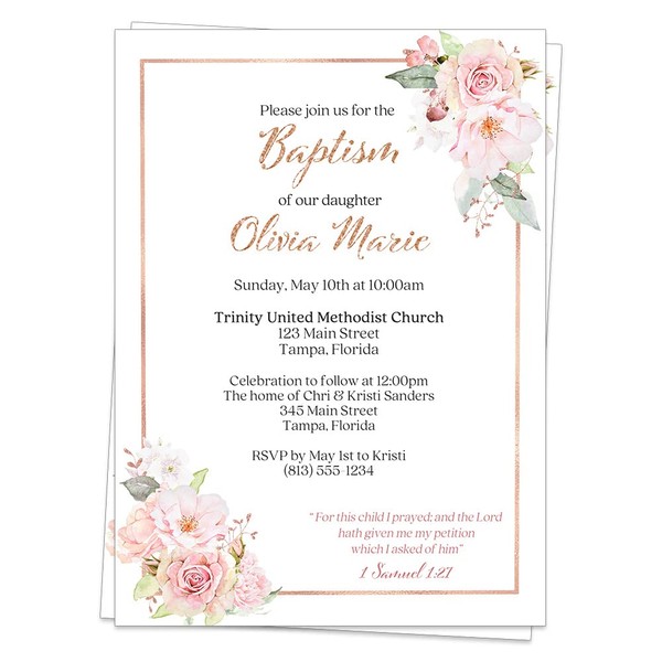 The Invite Lady Baptism Invitations For Girls Bautizo De Niña