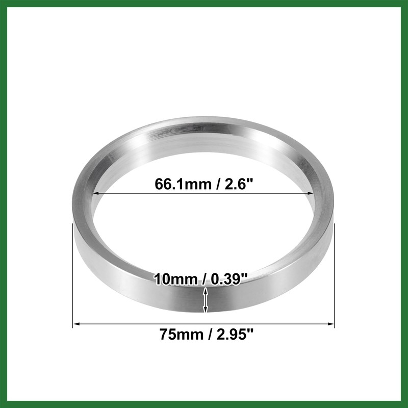 Motoforti 4pcs OD 75mm to ID 66.1mm Aluminum Alloy Car