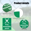 Fire Assembly Point Sign,300 x 200mm Plastic Fire Safety Signs,Health