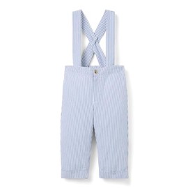 Janie and Jack Baby Boy's Seersucker Suspender Pants (Infant), Blue