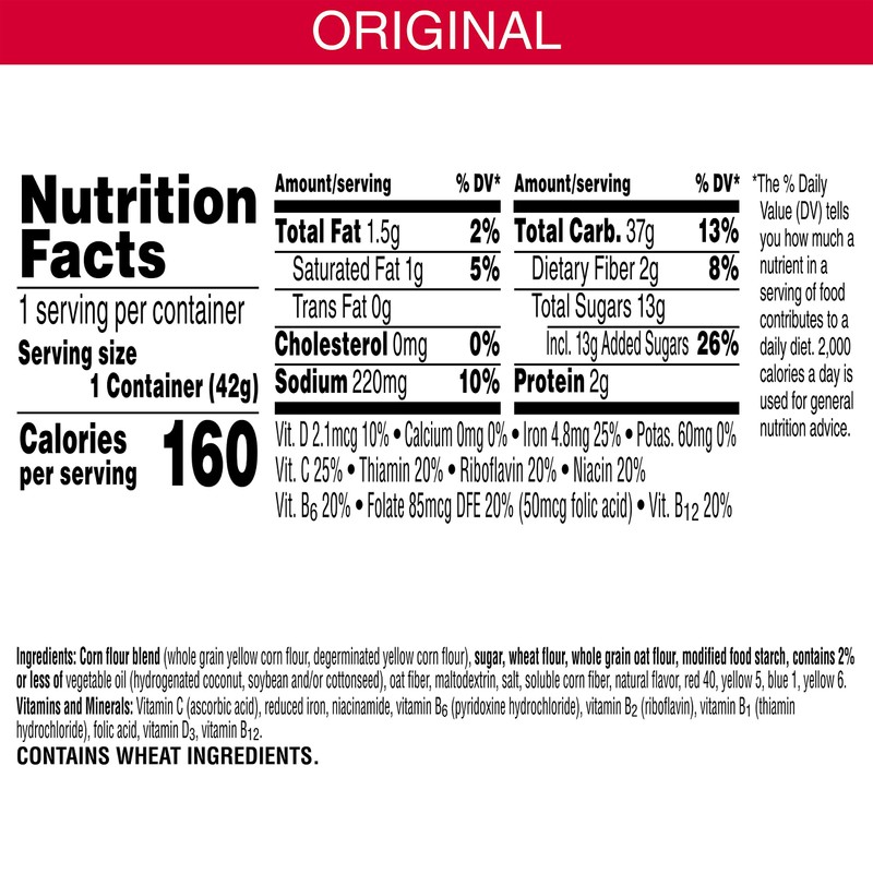 Kellogg’s Froot Loops, Breakfast Cereal in a Cup, Low Fat,