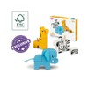 Tobar 38183 Wooden Stack and Play Safari Animals, Assorted Designs