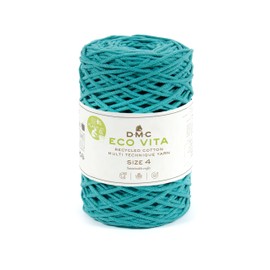 DMC Eco Vita 4, Teal Crochet Knitting Macrame Yarn, 250g