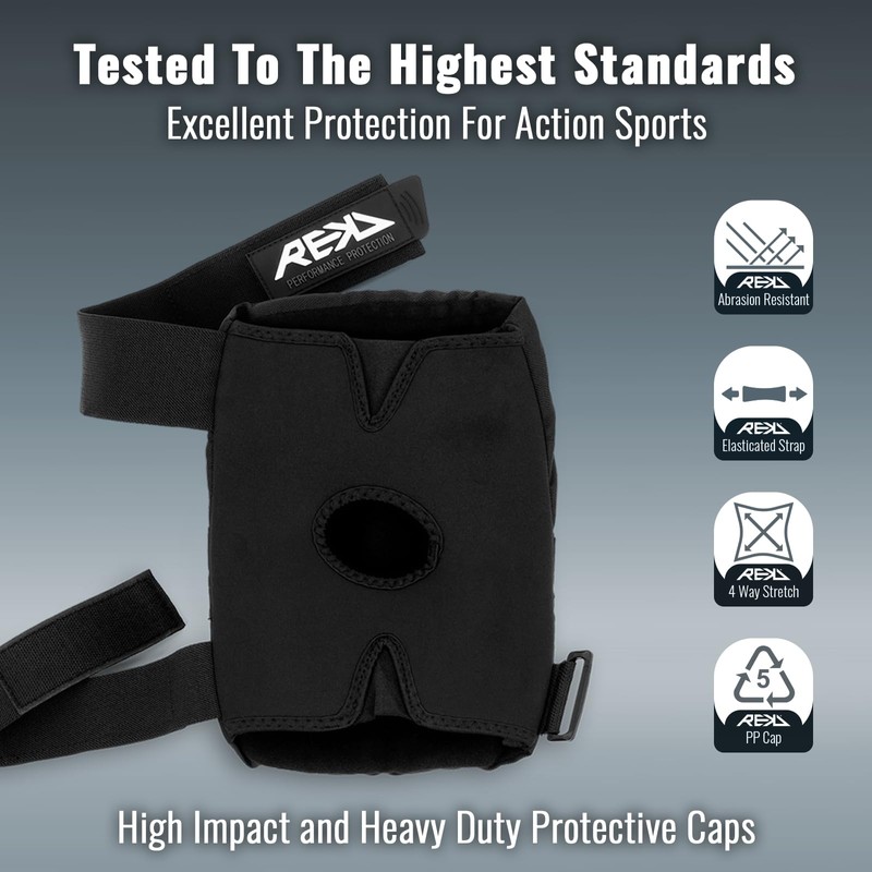 Rekd Ramp Knee Protectors Unisex Adult XS Black