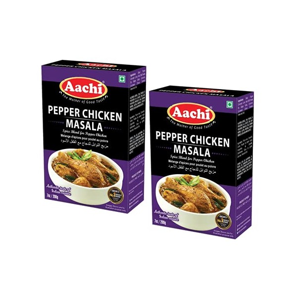 AACHI Pepper Chicken Masala 200 GMS -TWIN PACK - PACK OF 2 ( 200 GMS X 2 )