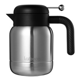 Aura Thermal Coffee Carafe Tea Pot for Keeping Hot & Iced Cold - Vacuum Insulated - Thermos Water Pitcher - Beverage Dispenser - Leakproof Cool touch handle - BPA Free - 1 Liter - Stainess