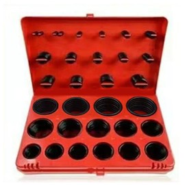 O Ring Assortment Waterproof Plastic Shell Oil Resistance O Ring Set for Repair Automotive Red US Standard
