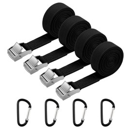 Tie Down Straps,2.5cm×2m Heavy Duty Tensioning Belts,Adjustable Tensioning Straps for Motorcycle, Cargo, Trucks, Trailer, Luggage (4)