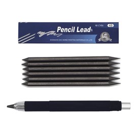 5.6 mm Automatic Mechanical Pencil with 6 PCS 4B Pencil Lead Set Mechanical Clutch Lead Holder Pencil Carpenter Pencil Graphite Pencil for Raft Drawing, Shading, Crafting, Art Sketching,Wood Working