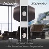 4 Sets-Entry Door Lever and Double Cylinder Deadbolts Combo Pack