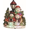 Transpac Dolomite 11.25 in. Multicolor Christmas Snowman Family LED Light-Up