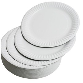 G4GADGET Paper Plates 23cm - 9inch Paper Plates, Disposable Plates, Party Plates (100)