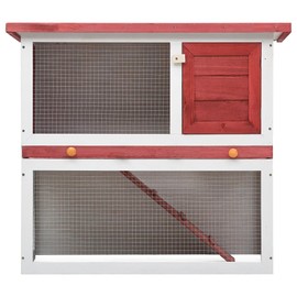 YITHOPI Rabbit Hutch Pet House for Small Animals Guinea Pig House Rabbit Cage with Run Bunny House Indoor & Outdoor Rabbit Hutch 1 Door Red Wood