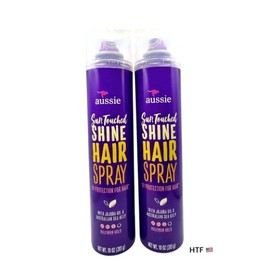 2 Pack Aussie Sun Touched Shine Hair Spray Jojoba Oil Sea Kelp Max Hold 10 oz ea