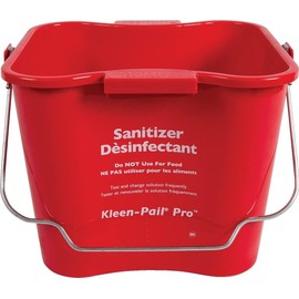 Soro Essentials- 8 Quarts Plastic Kleen-Pail Pro Cleaning Bucket Red Color- Sanitizer Pail Cleaning Bucket with Bail Handle for Cleaning Kitchens Restaurants and Janitorial Use