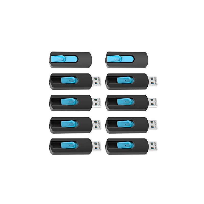 VICFUN Paquete de 10 unidades flash USB 2.0 de 1