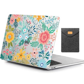 MUSHUI for MacBook Pro 13 inch Case 2023-2016 M2 M1 A2338 A2289 A2251 A2159 A1989 A1706 A1708 with/without Touch Bar, Protective Plastic Hard Shell Case Cover for Mac Pro, X89-Floral