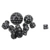 15Pcs Polyhedral Dice Set Acrylic D3 to D100 Table Gaming