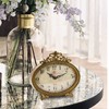Creative Co-Op Decorative Antiqued Pewter Mantel Clock, Gold