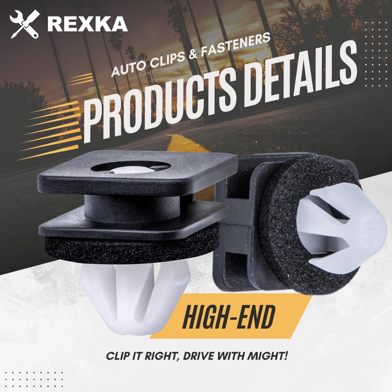 Rexka 10pcs A Pillar Trim Hardware Windshield Moulding Retaining Clips