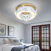 AFQEJG 11.8" Gold Modern Crystal Chandeliers for Dining Room LED