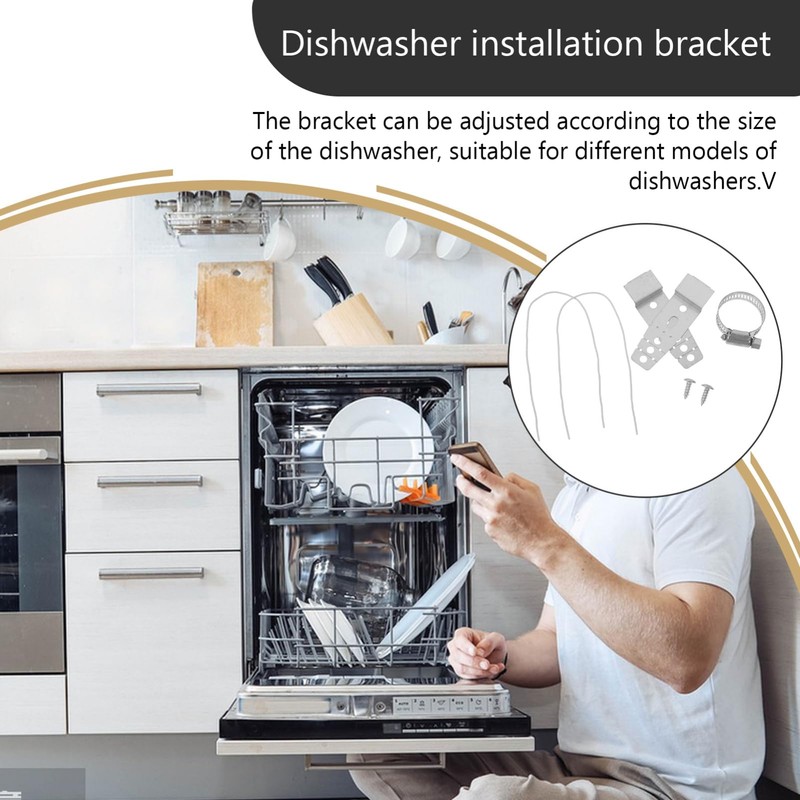 OSALADI Universal Mounting Bracket Dishwasher Dishwasher Mounting Clips Side Dishwasher