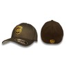 UPS Embroidered Front & Back Fitted Flexfit Brown Baseball Cap