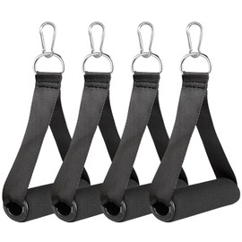 BLMHTWO 4PCS Gym Exercise Handles, Heavy Duty Cable Handle Attachments for Home Gym Overhead Strength Strength Trainers