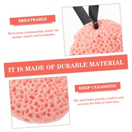 TOVINANNA 2 Pack Natural Greek Sponges Body Bath Balls Exfoliating Shower Sponge Honeycomb Loofah for Boys and Girls Adults Gentle Skin Cleansing