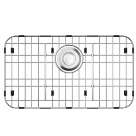 jkxoo 23’’ x 13’’ Sink Protectors for Kitchen Sink, Stainless Steel Kitchen Sink Protector, Sink Grate for Bottom of Kitchen Sink with Rear Drain, Sink Grid for Single Bowl Kitchen Sink