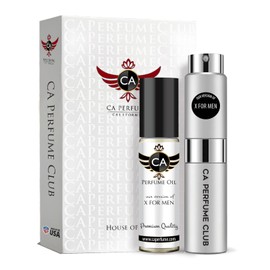 CA Perfume Duo Impression of X For Men Men Sprayer + Body Oil Roll-On Bottles 0.27 Fl Oz+0.33 Fl Oz