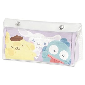 Sanrio Characters [Pen Pouch] Clear Pencil Case / Mugyutto Purple New Entrance Sanrio, Casual