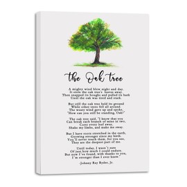 The Oak Tree Poem Wall Art, The Oak Tree Poem Canvas Print Wall Decor • Mighty Oak Tree Poem About Life • Inspirational Wall Art • Nature Wall Art • Motivational Poetry Room Home Decor