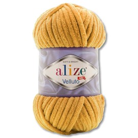 100 g Alize Velluto Wolle in 30 Auswahl (02 | Senf)