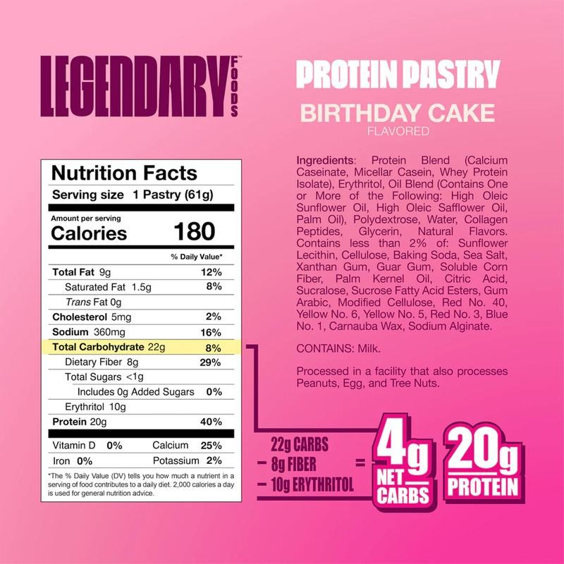 Legendary Foods Protein Pastry - Box of 10 - 20G