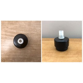 Shepherd Hardware 16-Pack Self-Leveling Table Glides - 1/4" Threaded Stem Adjustable Feet with Wood Inserts - Eliminates Wobble on Uneven Floors - Black