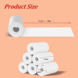 10 Rolls of Thermal Paper, Till Rolls - Printing Paper - Receipt Rolls for ATM and Credit Card Readers - for Printers, POS Terminal, Cash Register System (57 mm x 40 mm x 10 m)