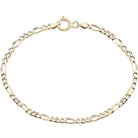 Savlano 14K Solid Gold Italian Chain Anklet for Women Comes With Gift Box - Made in Italy (9, 2mm)