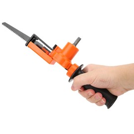 Oumefar Multifunctional Reciprocating Saw Adapter for Electric Drill - Orange, Rectangular Blade - Woodworking Accessory