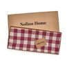 Solino Home Checkered Linen Table Runner 90 inches Long -