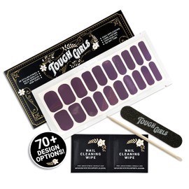 TOUGH GIRLS Tiras de esmalte de uñas, 20 tiras elegantes, más brillantes, más gruesas, más fuertes, incluye empujador de cutícula, lima de uñas, toall