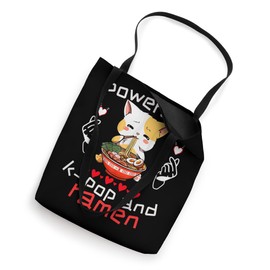 Powered by K-pop and Ramen Kpop Merch Merchandise Tote Bag