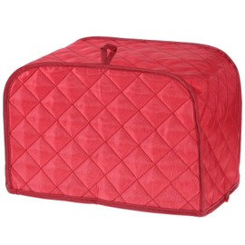Giantree Toaster Cover 2 Slice, Universal Size Toasters Dusts Covers, Cotton and Linen Quilted Toaster Covers Toasters Dust Cover for Small Kitchen Appliances Dust and Fingerprint (Red)