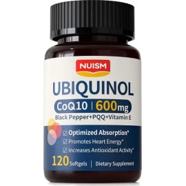 Nuism Coq10 600 Mg Softgels Ubiquinol 120 Softgels