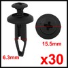 Hihaha 30 Pcs 6.3mm Retainer Clips Plastic Rivets Mud Flaps